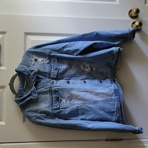 Distressed demin jacket